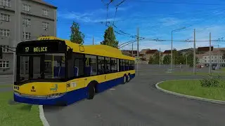 SIMT Simul&aacute;tor &bull; Linka 17 &bull; Poliklinika - Bělice s trolejbusem &Scaron;KODA 28TR