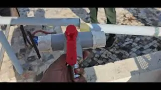 DIY Solar Panel Cleaning: Motor Line Connection and Flexible Pipe Hack