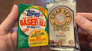 ICONIC CARDS! A NOTABLE NON-ERROR! Opening 1987 Topps & 1992 Leaf #baseballcards #rippingwax 