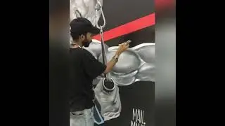 GRAFFITI ART IN GYM | #delhi  #graffiti #wallart #mural #art #streetart #gym #bigramy #bodybuilding