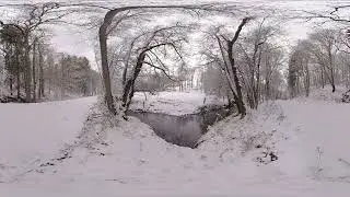 8K 360&deg; VR Winter Wonderland Creek &ndash; Immersive Snow Ambience | Nature ASMR for Deep Sleep