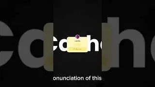 How to pronounce Cache #grammar #english #pronunciationmatters