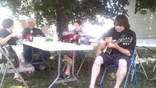 Fuzzy Park Band - Here Comes the Sun - Rocking at G.I.'s house!!