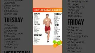 28 Days Muscle Gain challenge #muscletransformation #musclebuilder #muscleflex #musclegrowth #muscle