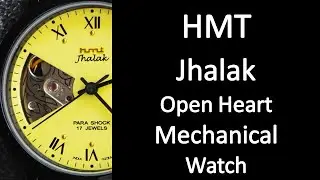 Slow Video - Open Heart HMT JHALAK YELLOW (GP) Roman Yellow Dial Mechanical Hand Wound Watch
