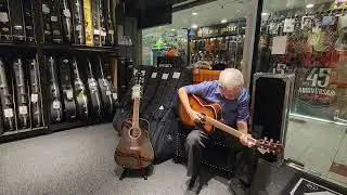 Aria AFN-15-TS Sunburst Acoustic Guitar Demo at Davis Guitar Music Centre SIngapore
