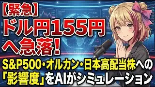 【緊急】ドル円155円へ急落！S&P500・オルカン・日本高配当株への「影響度」をAIがシミュレーション