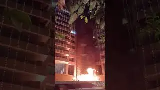 under construction building caugh into fire pal road surat