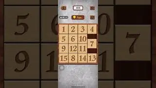 Numpuz Game  4X4 solved in 27 seconds , Number Puzzle Game , Wooden puzzle games