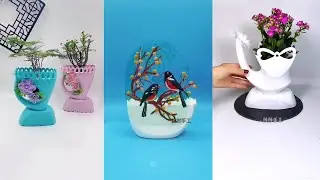 Creative plastic container craft, gardening ideas for home, #diy #craft #shorts