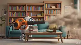 NEVER let AI clean your living room! 🚫🌪️ #AI #Animation #Funny #Robot #Fails 