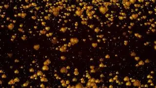 Shimmering Golden Hearts Glittering Animated Particles Background