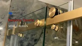 GOLD DUŞAKABİN || Satine Paslanmaz &Ccedil;elik Pvd Kaplama Askılı Sistem #banyofikirleri