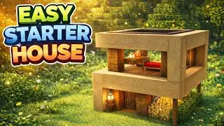 Easy Starter House in Minecraft 😍 | Survival Friendly Small House Tutorial 🏡 | Minecraft House Build