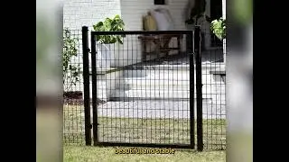 Square Pipe Post Metal Garden Gate With Lock For House Entrance