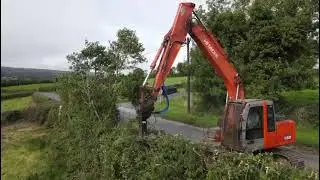 Hydraulic Saw Head for Excavators | McElhill Engineering Ltd | Forestry Attachment
