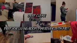 *NEW* DEEP CLEAN & PREP FOR LIVING ROOM MAKEOVER WITH ME!