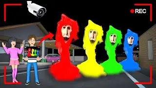 Yuta Mio Panik CCTV Rekam HANTU TOR MONITOR KETUA RAINBOW di Depan Rumah 😱 | Sakura School Simulator