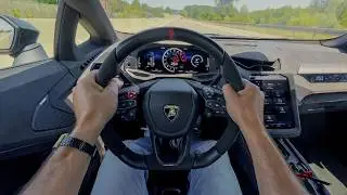 POV: Lamborghini Temerario with Novitec exhaust on the Autobahn up to 10.000rpm