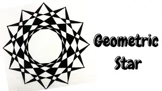 Geometric Star Mandala Drawing | Mesmerizing Geometric Pattern #geometricart #art #satisfyingdrawing