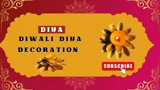 Create a lotus - inspired Diya decoration from a WOODEN SPOON | Diwali decor ideas | 