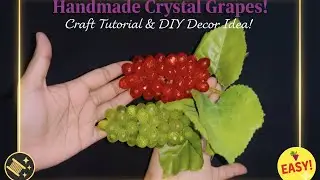 Handmade Crystal Grapes!Craft Tutorial & DIY Decor Idea!#handmade #fypシ #foryou 