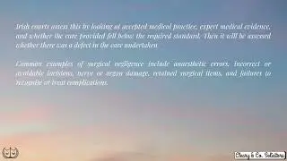 Surgical Error Malpractice Claims - Cleary & Co. Solicitors