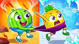 Hot VS Cold Challenge |Opposite Song | Safety Rules for Kids |Nursery Rhymes & Kids Songs by Yum Yum