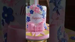 1layer chocolate boiled icing cake.. happy birthday margaux❤️#cake #cakedecorating #birthday