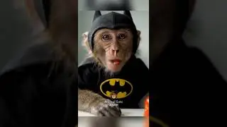 ASMR Mukbang Tomato Fruits - Monkey Costume Superhero Batman