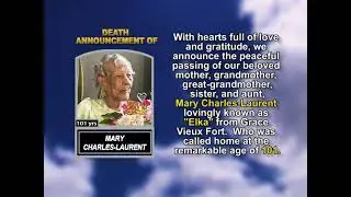 Mary Charles-Laurent ~ Short Obituary