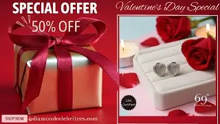 💖 Sparkle this Valentine's with 50% OFF Heart Stud Earrings! ✨ #ValentinesDay #JewelryDeals