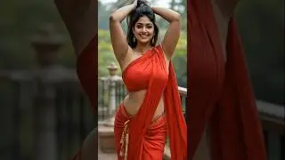 Vibrant Crimson Saree Style | Stunning Modern Draping & Elegant Saree Poses