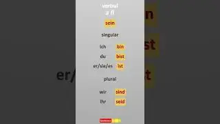 Verbul a fi 🇷🇴 sein 🇩🇪