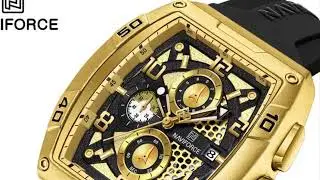 Black gold luminous analog watch for men #watch #fashion #style 