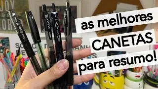 As melhores CANETAS para RESUMO