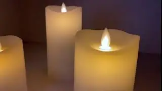 Battery Operated Flickering Flame Candle Wick Turned On