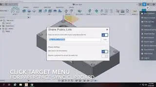 Share Fusion 360 Public Link and Sync Clipboard in Paperspace.