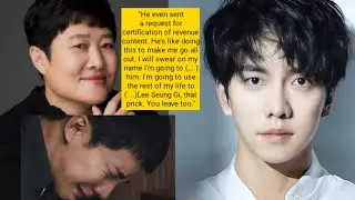 Dispatch releases voice recording of Hook Entertainment CEO (.......) Lee Seung Gi's life