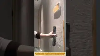 Skilled Worker Creating Decorative Wall Texture with Precision Trowel #walldecor