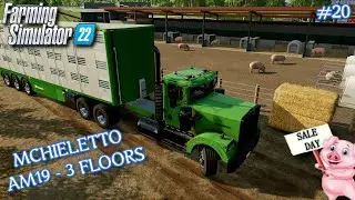 Selling PIGS Using 'Michieletto AM19' - No Mans land Farm build - FS 22 Timelapse - #20