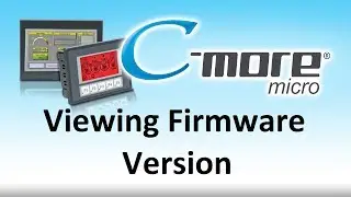 C-more micro HMI View Firmware Version from AutomationDirect