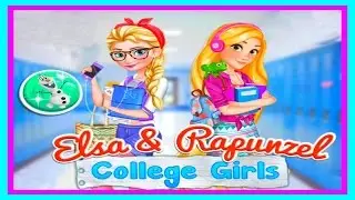 ♡ Disney Frozen Games - Elsa & Rapunzel College Girls Lovely Dress Up Game For Kids