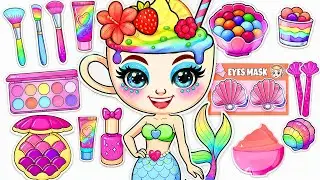 🎄Paper DIY⛄Ballerina Cappuccina Sweet IceCream Colorful Hair Care + Makeup Blind Bag Unboxing