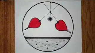 Very Nice Circle Drowning Art || Viralvideo Biutiful || Sketch Simple Design || Pencil Circle Draw 
