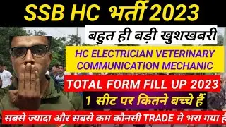 SSB Hc Communication Total Form कितने भरे गए हैं / SSB Hc Veterinary ,Electrician Total Form Fill