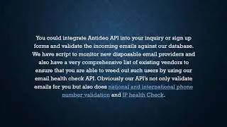 Disposable Email Addresses and detecting them with Antideo