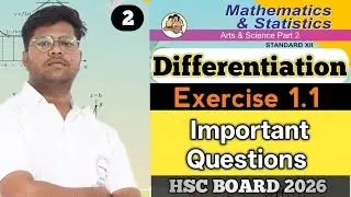 Differentiation | Class 12 | Basic Concepts Of Derivative | HSC board 2026 |