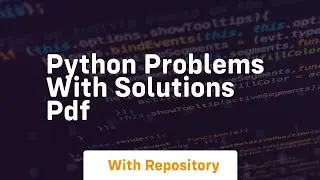 python problems with solutions pdf