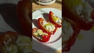 Bell Pepper & Feta Boats✨ #shorts